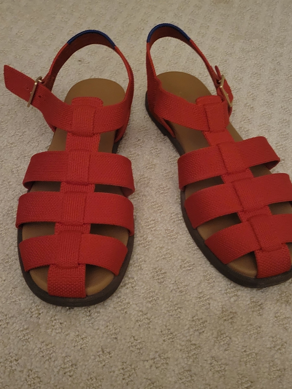 Women’s Red Strappy Slingback Sandals